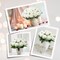 Fake Velvet Silk White Roses with Long Stems Realistic Bouquet for Wedding Centerpieces